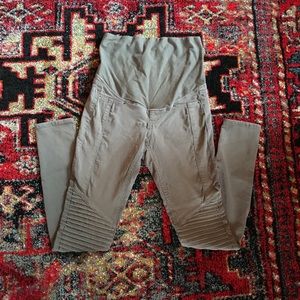 H&M mama maternity gray skinny moto pants